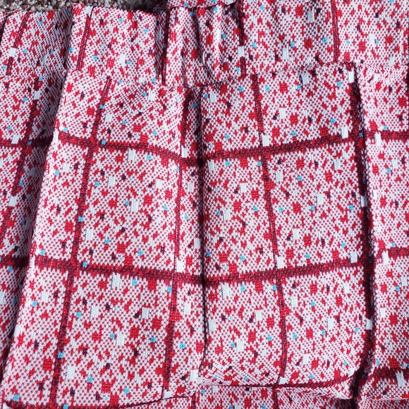 VTG 60s Poly Blend Ladies Slacks Red Speckled Pattern By Miss Holly Sz Medium - Picture 3 of 8